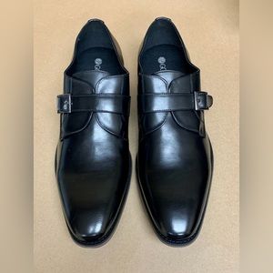 GM GOLAIMEN Men's Monk Strap Dress Shoes Black New In Box
